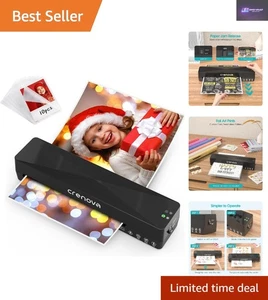 Compact Thermal Laminator for Home & School | 320 mm/min Speed, Anti-Jam Feature