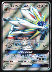 Solgaleo GX 143/149 Full Art Ultra Rare Holo Sun & Moon Base Set