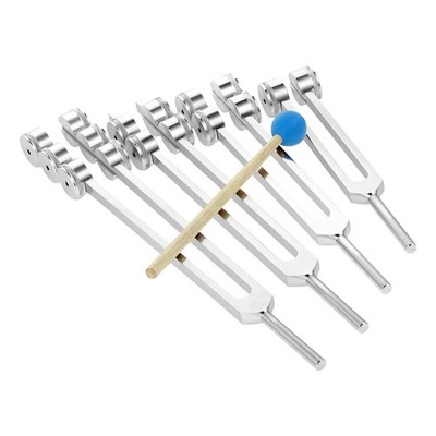 1X(4 Stück/Set Stimmgabeln 32/48/64/128 Hz mit Hammer zum Testen Des Nerven3771