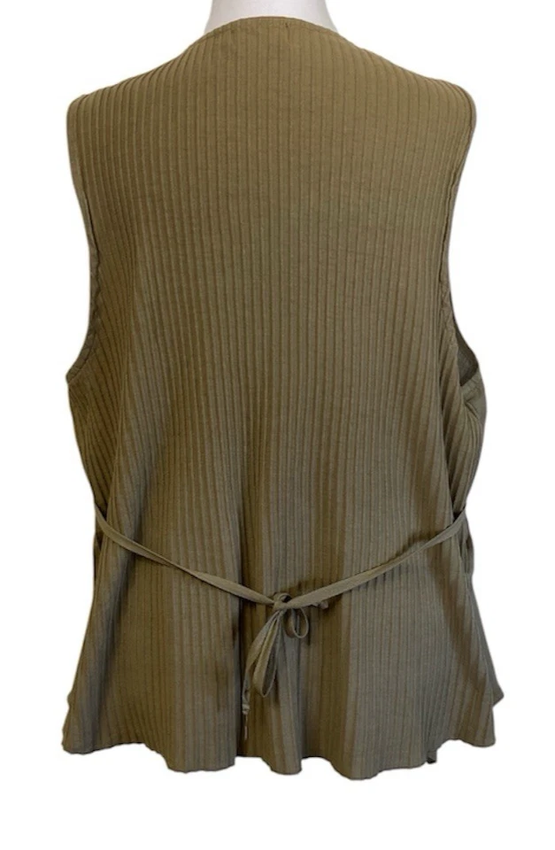 Chaleco sin mangas Fenini para mujer pequeño-100 % lino/algodón hecho en EE. UU. Foto 4 de 4