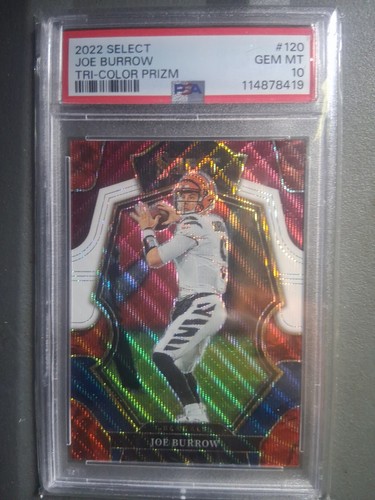 2022 Select Joe Burrow  TRI Color Prizm PSA 10/199