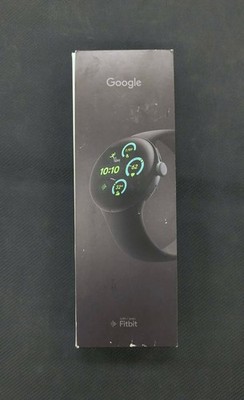 Google Pixel Watch 41mm Matte Black Stainless Steel Case Obsidian Active Band