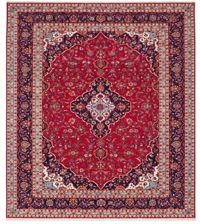Handmade Hand Knotted Vintage Oriental Qashoun Wool Area Rug 11 x 8 Ft