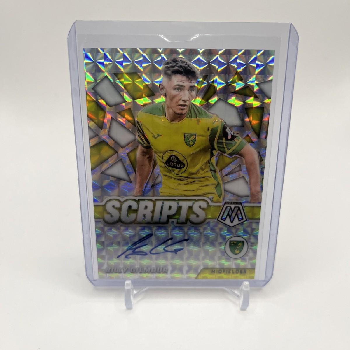 2021/22 Mosaic Soccer Billy Gillmour Mosaic prizm auto Norwich
