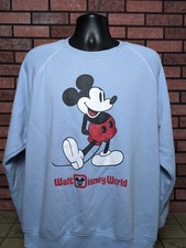 Disney Mickey Mouse Sweatshirt Mens XL Blue Walt Disney World Crewneck