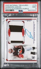 2025 NATIONAL TREASURES PATCH AUTO-PURPLE #170 QUINSHON JUDKINS 7/49 PSA 9