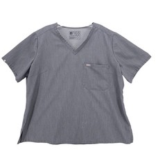 FIGS Catarina One-Pocket Scrub Top Graphite Gray FW1000 Women's XXL - STAINS 