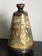 STUNNING ANTIQUE JAPANESE MEIJI PERIOD SATSUMA PORCELAIN VASE 