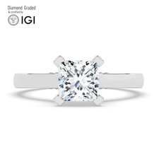 Princess Diamond Engagement Ring Platinum Labgrown 1.60 Ct Solitaire