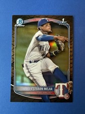 Bowman 2025 Chrome Prospects 1st Bowman Esteban Mejia BCP-9 Texas Rangers