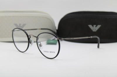 NEW GIORGIO ARMANI AR 112-M-J 3260 BLACK GUNMETAL AUTHENTIC EYEGLASSES 49-22