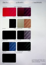 306187) Audi 80 16V - Farben & Polster - Prospekt 198?