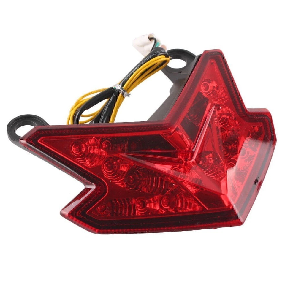 LED Rear Brake Turn Signals Stop Tail Light For Kawasaki Z800 ZX6R 2013-2014 Red - Image 2 of 4