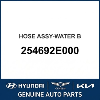 2012-2019 Kia Forte Hose Assembly-Water B OEM New 254692E000