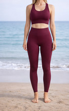 Damen Seamless Sport Leggings lang Scrunch-Naht High Waist elastisch Gr. M