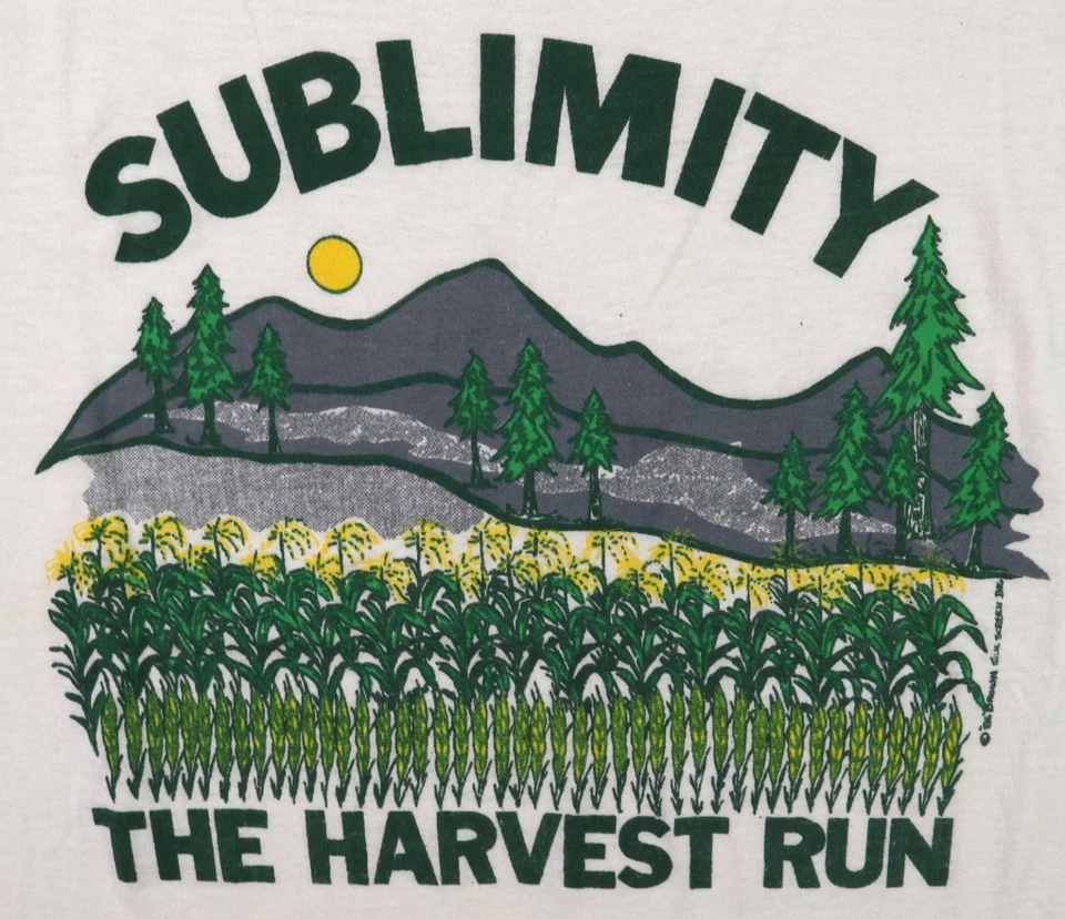 LOT 4 VTG 80s Adult XS S Sublimity Harvest Track Run Marathon Ringer T Shirt Top - Image 3 of 4
