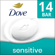 Dove Beauty Bar More Moisturizing than Bar Soap for Softer Skin, Fragrance-Free,