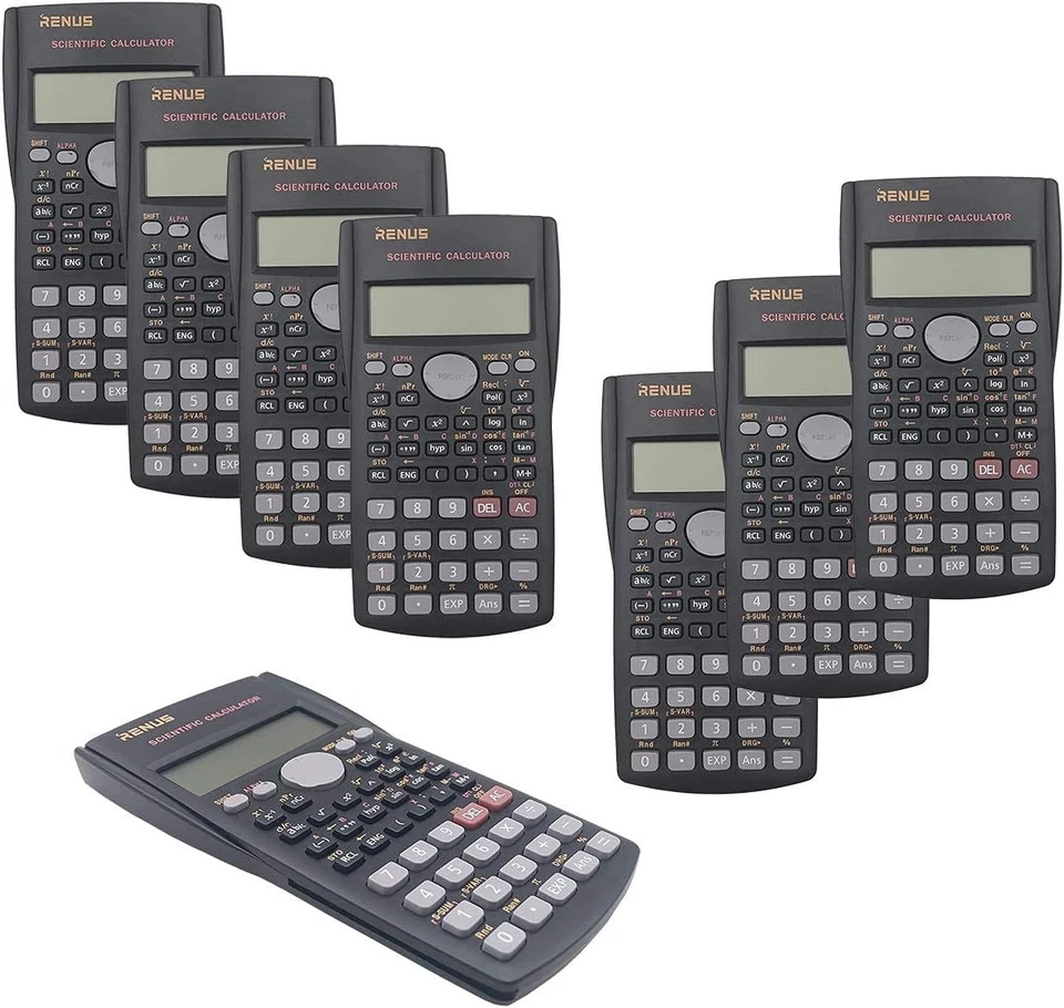 8-Pack Engineering Scientific Calculator: 2-Line Display & Batteries Included - Image 3 of 4