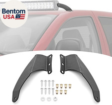 52" Curved LED Light Bar Upper Roof Windshield Mount Brackets Compatible with Do