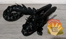 Folkmanis Midnight Black Dragon Wristlet Puppet New NWT