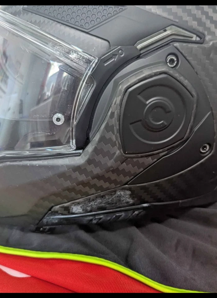 LS2 Advant X Carbon Modular Motorcycle Helmet Solid Matte Carbon Large - Image 3 of 4