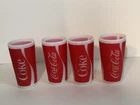 4 four Vintage Coca Cola Milk Glass 5” Tumbler Very Rare Coke