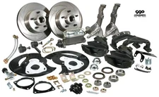 1962-65 Ford Fairlane Complete Granada Spindle Front Disc Brake Kit Master Cyl