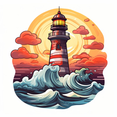Car sticker sticker lighthouse sticker
