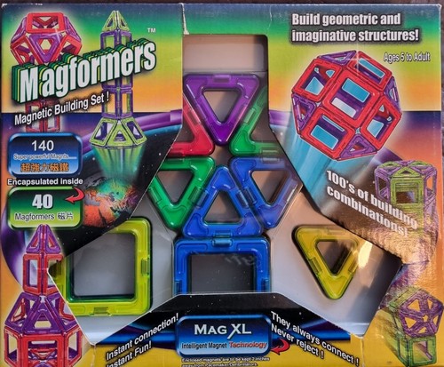 MAGFORMERS MAG XL 40 PIECE INTELLIGENT MAGNET BUILDING SYSTEM - Picture 5 of 6