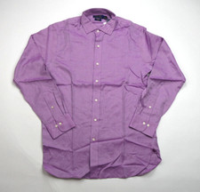 POLO RALPH LAUREN MEN'S PURPLE SLIM FIT EASY CARE SHIRT Sz 16 34/35