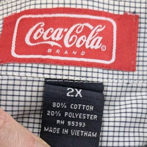 Coca Cola 2XL Uniform Delivery Work Shirt Blue Coke Long Sleeve Embroidered XXL - Picture 7 of 10