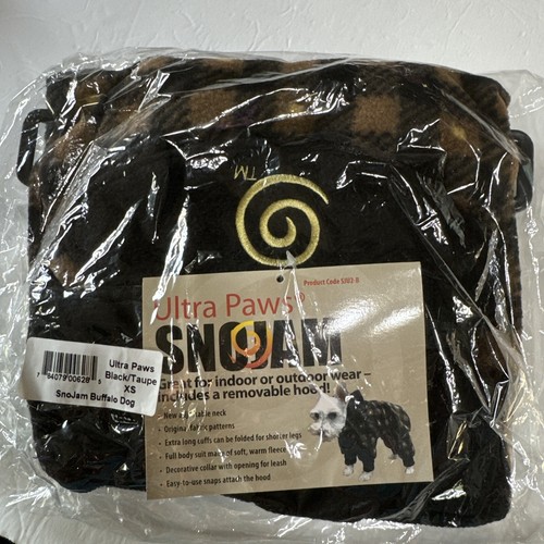 Traje corporal Ultra Paws SnoJam, perro búfalo, negro/taupe extra pequeño - Imagen 5 de 6