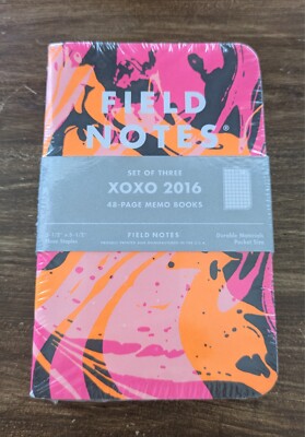 Field Notes 2016 XOXO Edition, Set of 3 Notebooks, New Sealed