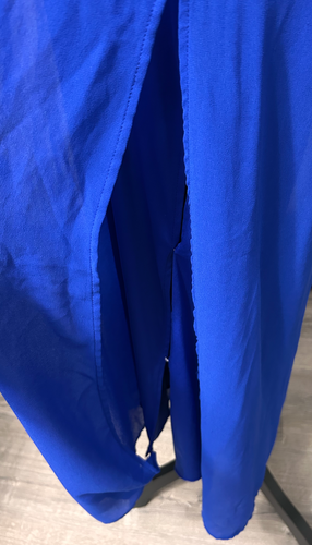 City Triangles L trägerlos blau Chiffon Maxikleid Kleid formell gefüttert fließend - Bild 9 von 12