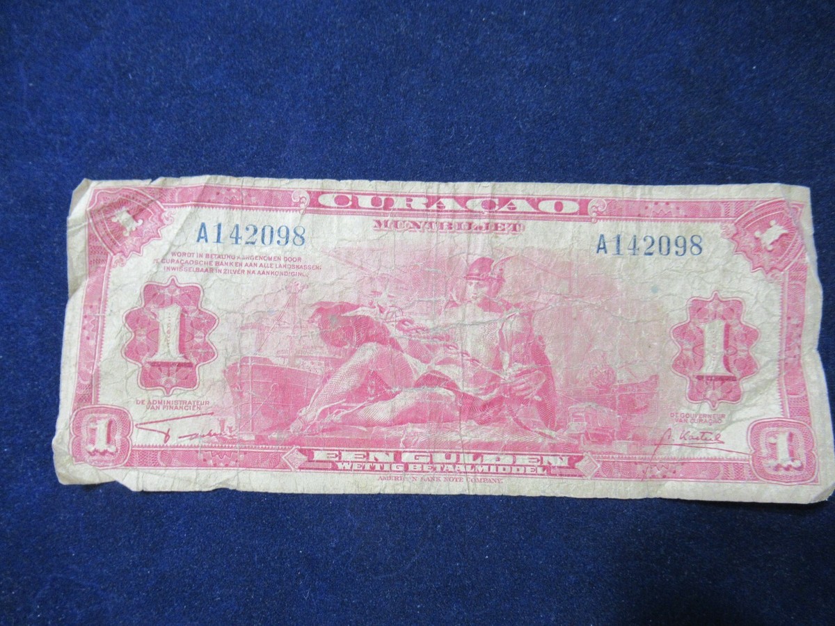 1942 Curacao - 1 Gulden Banknote, American Bank Note Co. | eBay