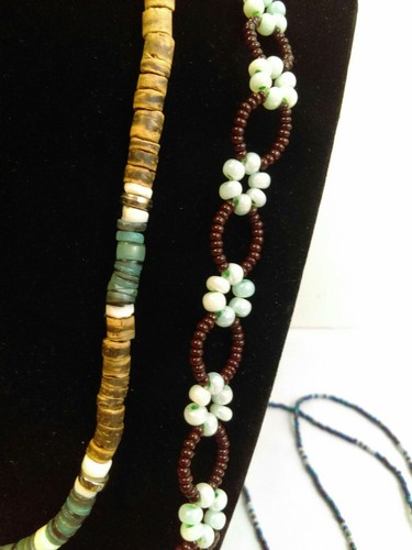 Lot of 4 Handmade Strand String Seed Beads 3 Necklaces & Bracelet starfish. wj2 - Picture 2 of 9