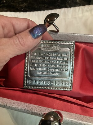 Coach 1941 Amanda Darcy Kisslock Chain Clutch Silver 13592 | eBay