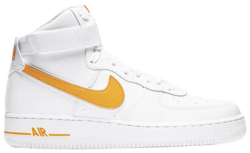 シューズ(男性用) Nike AirJordan1HighWhite/UniversityGold Nike Air Force 1 '07 High White University Gold for Sale