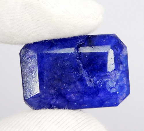 Piedras preciosas sueltas corte esmeralda zafiro azul ceilán natural 36,80 quilates certificadas - Imagen 4 de 7