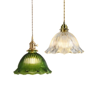 New Design Glass Pendant Light Min Chandelier Modern Flower Shade Ceiling Lamp