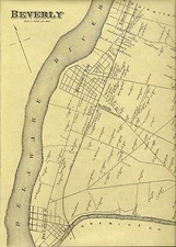 Beverly Edgewater Park Delanco NJ 1876  Maps with Homeowners Names Shown