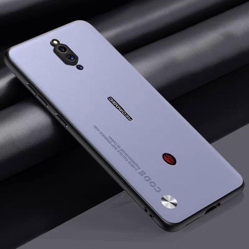 For ZTE Nubia Red Magic 5G Plain Leather Fabric Rubber Hard case back cover - Picture 11 of 21