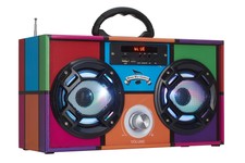 Mini Boombox Led Speakers Retro Bluetooth Speaker With Fm Radio For Home