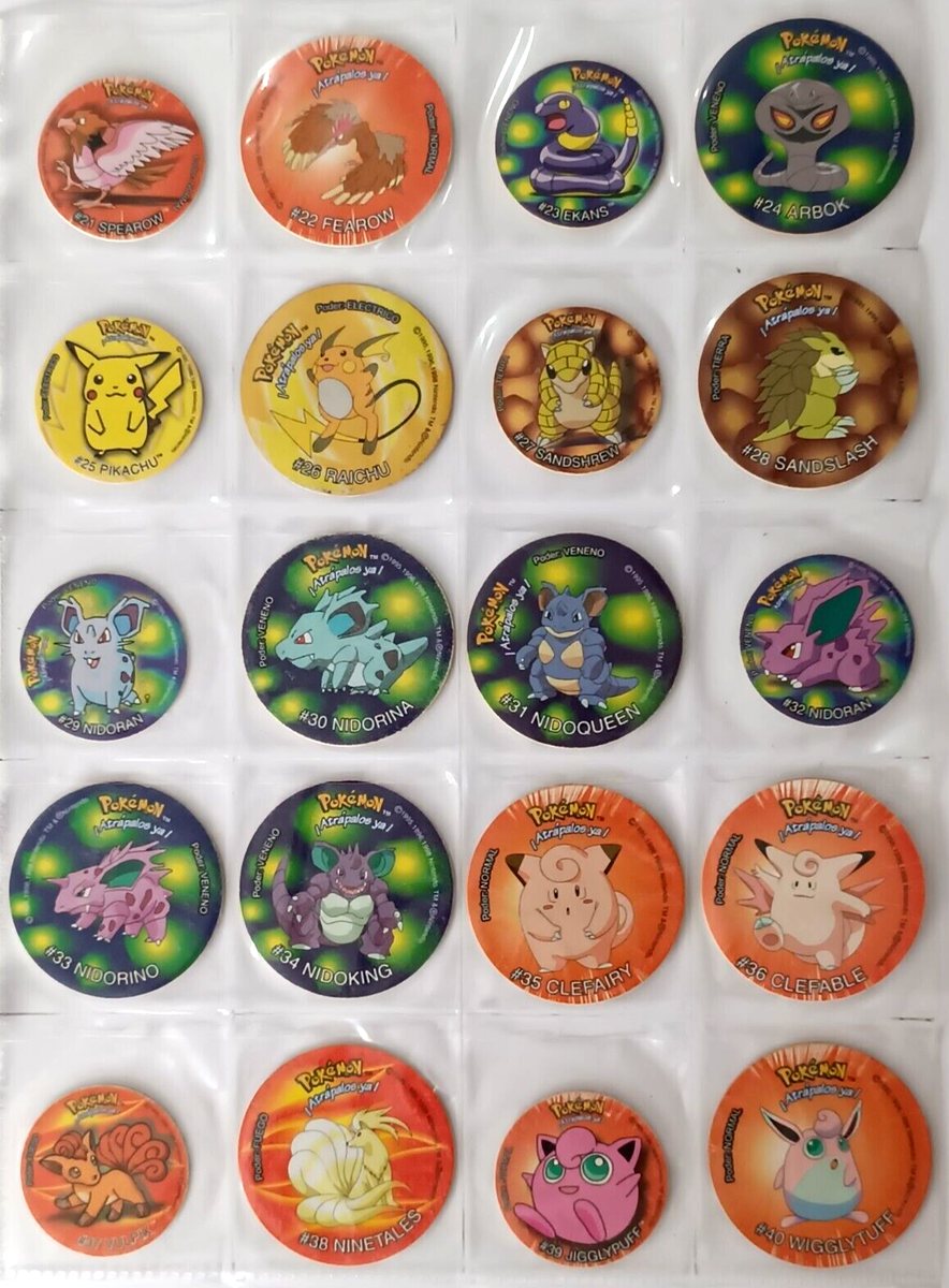 海外版 Pokémon Tazos/WOTC 1999−2000  5枚 GIANT TAZOS POKEMON 1 Gen KANTO Full Set 151/151 ARGENTINA 1999