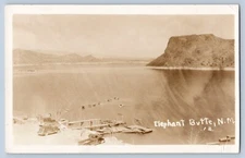 Elephant Butte New Mexico NM Cars Boats Real Photo Postcard RPPC 1938