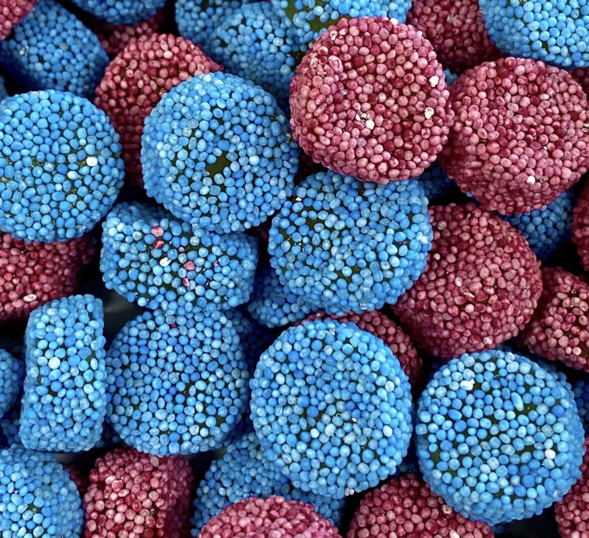 Jelly Buttons Spogs Pink & Blue Aniseed Liquorice Retro Pick N Mix