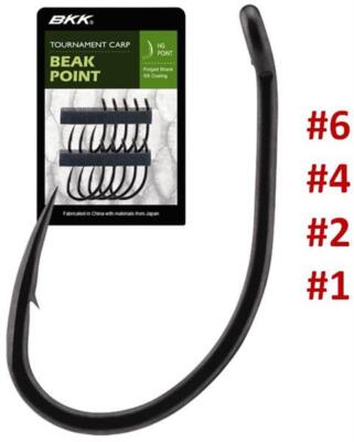 BKK BEAK POINT 10er-Pack Karpfen Angelhaken Gr.1 2 4 6  Carp Hook