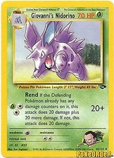Gym Challenge  45/132 Giovanni's Nidorino Pokemon UNLIMITED EDITION Card on eBay
