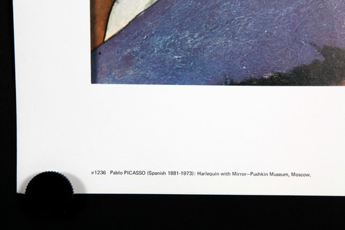 Pablo Picasso -Harlequin with Mirror - 1980's - Offset Poster- by Shorewood - Picture 3 of 6