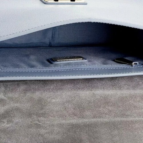 $399. Furla Metropolis Mini Leather Crossbody Azzurro Blue Gold - Picture 4 of 5